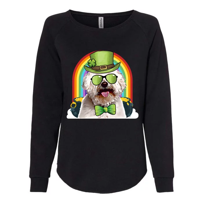 Bichons Frise Dog Leprechaun Funny St Patricks Day Gift Womens California Wash Sweatshirt