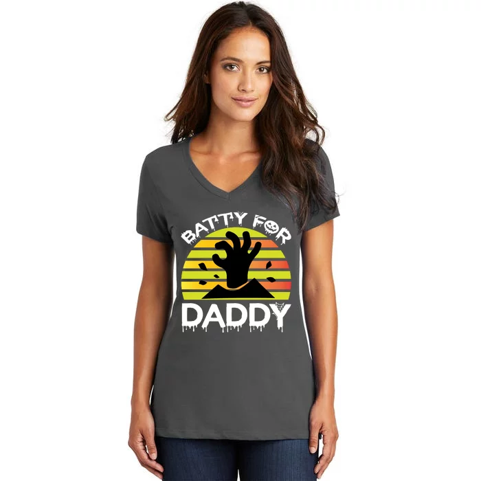 Batty For Daddy Women's V-Neck T-Shirt