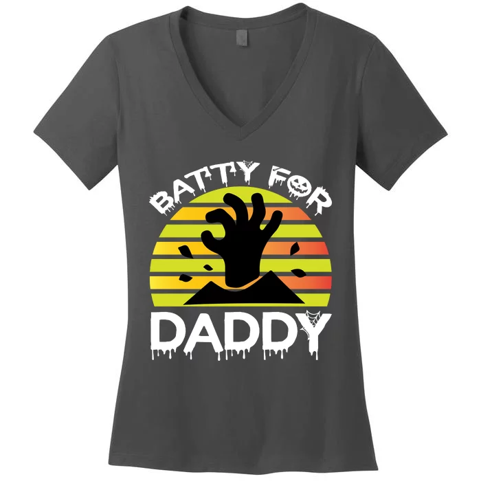 Batty For Daddy Women's V-Neck T-Shirt