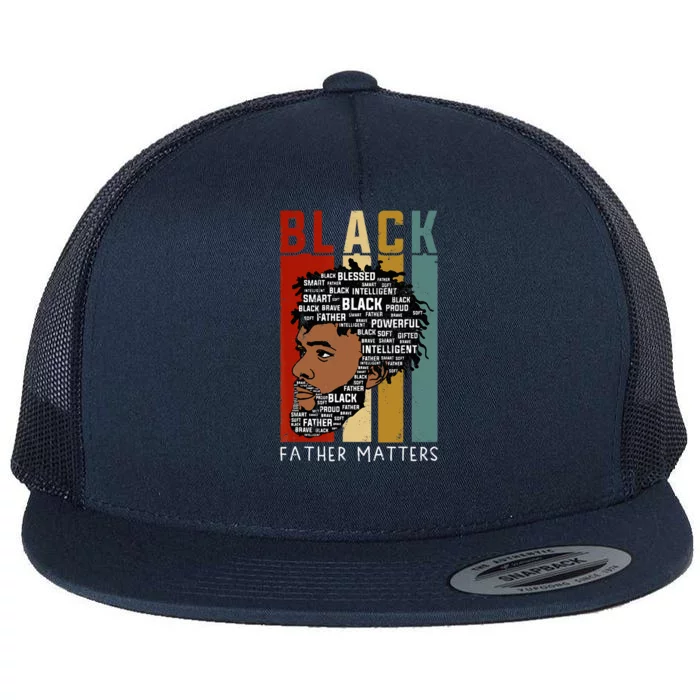 Black Father Day Gift juneteenth Flat Bill Trucker Hat