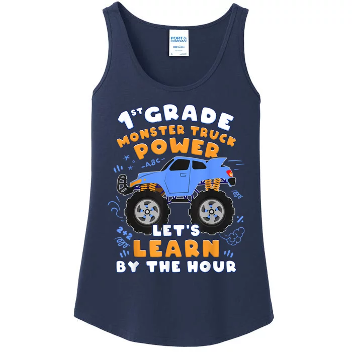 Boy First Day Of School 1st Grade Monster Truck Ladies Essential Tank