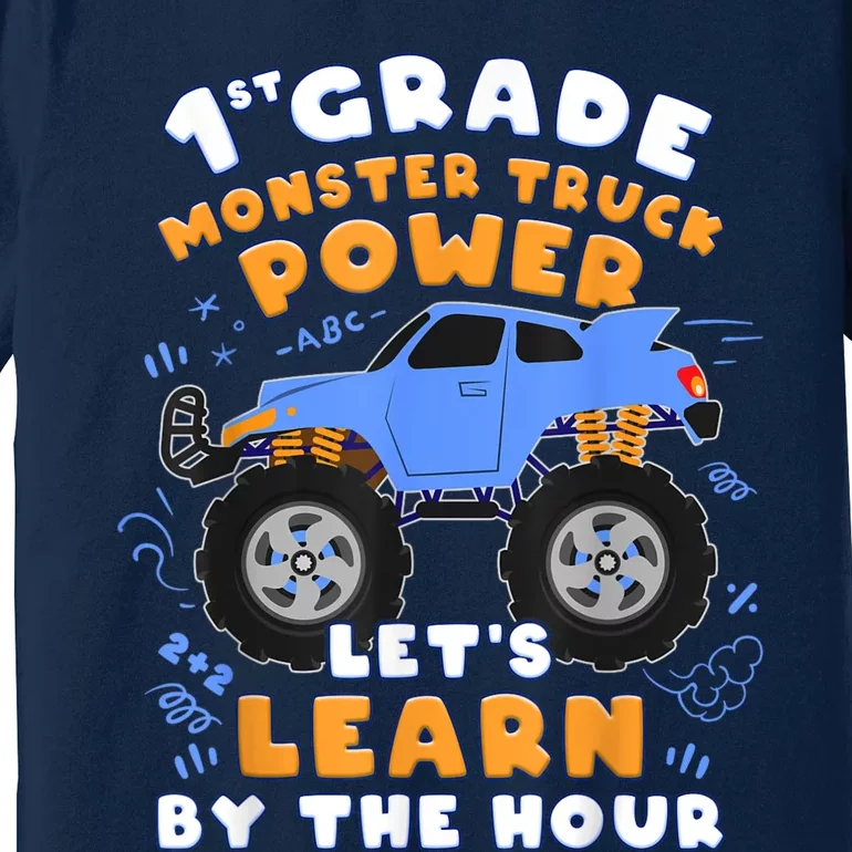 Boy First Day Of School 1st Grade Monster Truck Premium T-Shirt