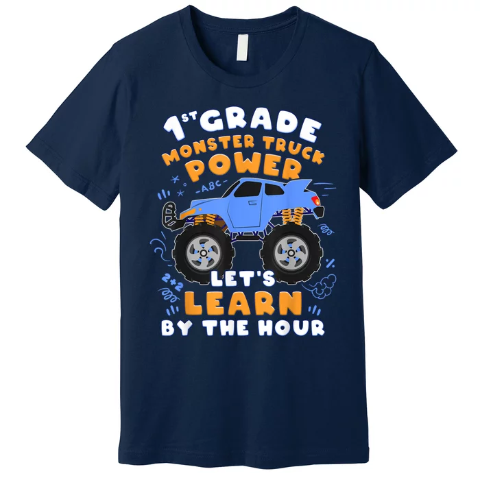 Boy First Day Of School 1st Grade Monster Truck Premium T-Shirt