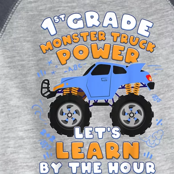 Boy First Day Of School 1st Grade Monster Truck Toddler Fine Jersey T-Shirt