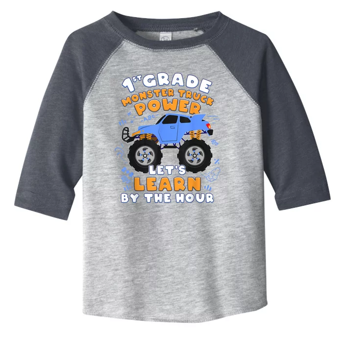 Boy First Day Of School 1st Grade Monster Truck Toddler Fine Jersey T-Shirt