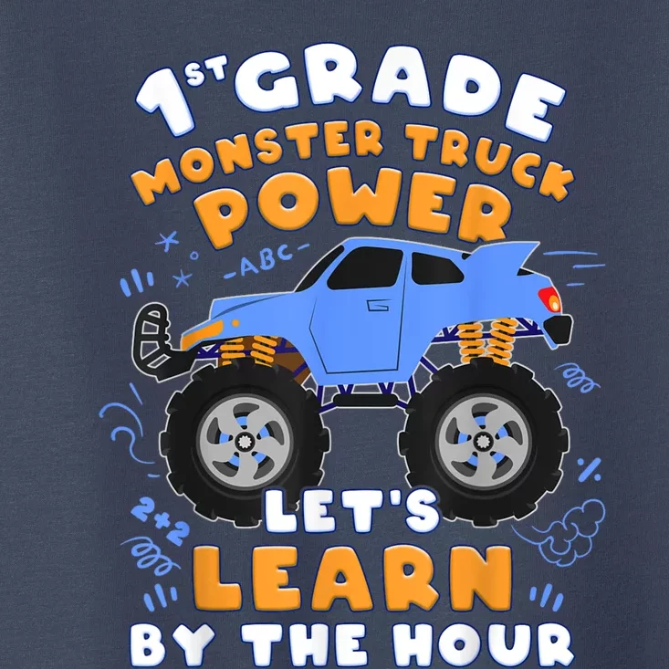 Boy First Day Of School 1st Grade Monster Truck Toddler T-Shirt