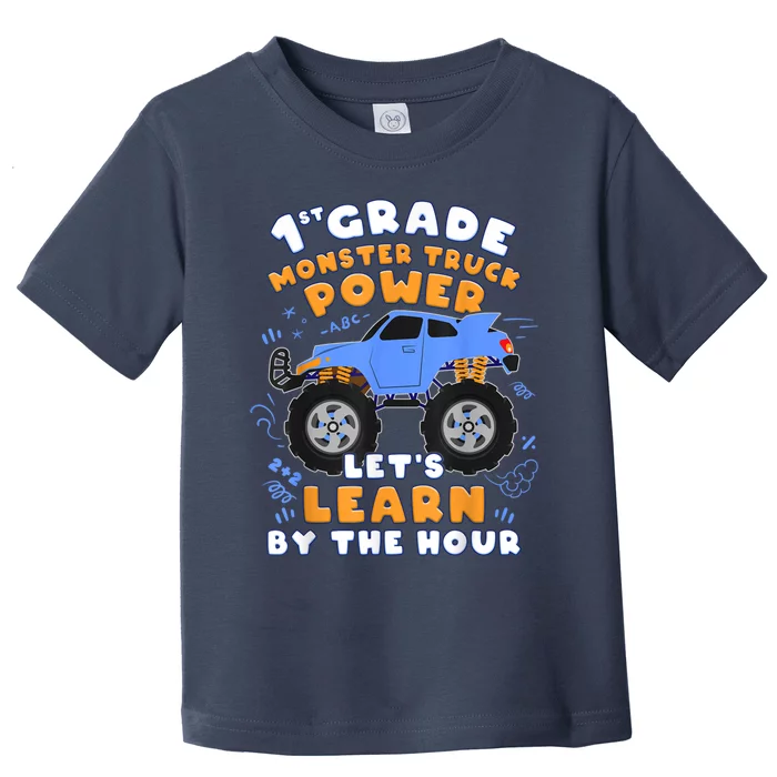 Boy First Day Of School 1st Grade Monster Truck Toddler T-Shirt