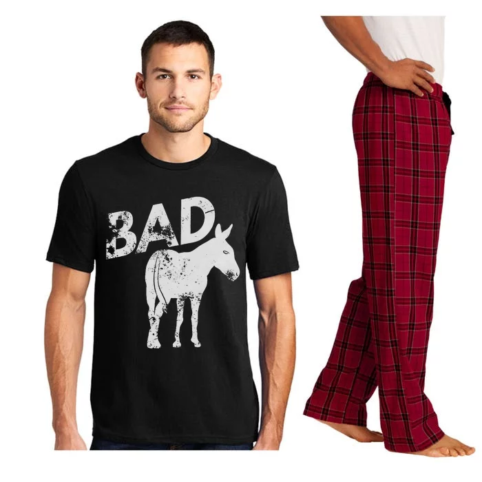 Bad Funny Donkeys Back Rude Party Pajama Set