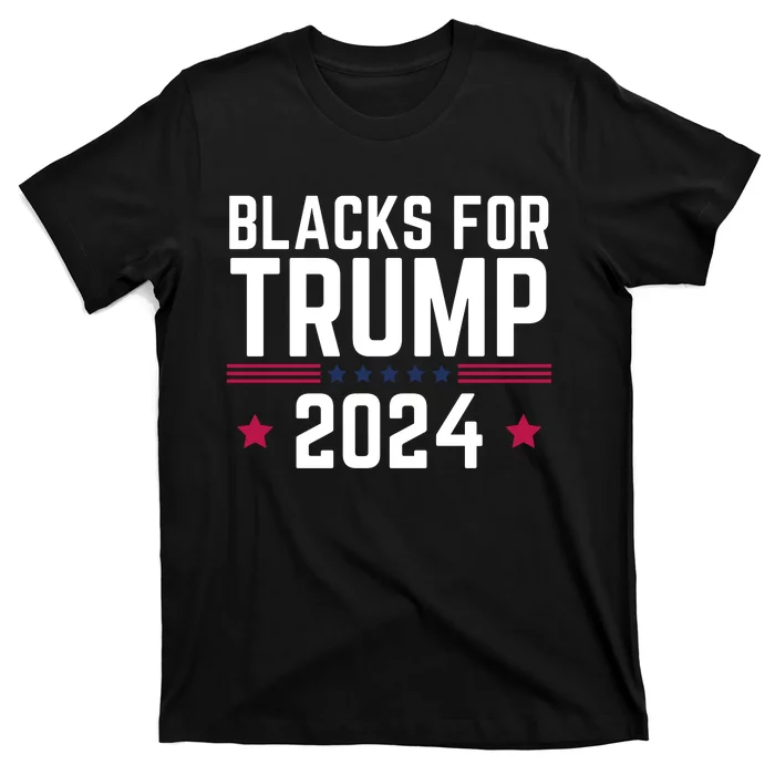 Blacks For Donald Trump 2024 Presidential Election Republican T-Shirt