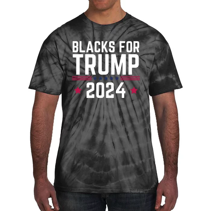 Blacks For Donald Trump 2024 Presidential Election Republican Tie-Dye T-Shirt