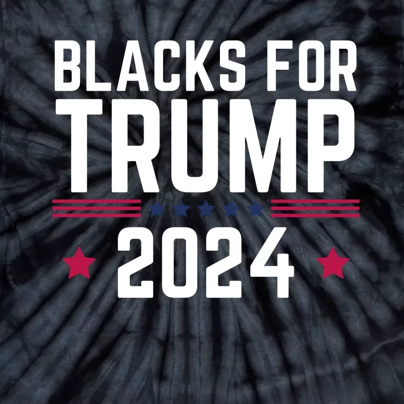 Blacks For Donald Trump 2024 Presidential Election Republican Tie-Dye T-Shirt