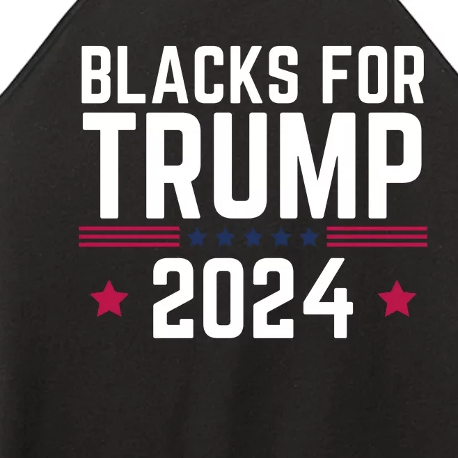 Blacks For Donald Trump 2024 Presidential Election Republican Women’s Perfect Tri Rocker Tank