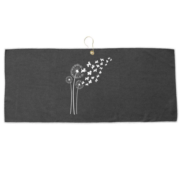 Bichon Frise Dandelion Flower For Dandelions And Dog Lover Large Microfiber Waffle Golf Towel