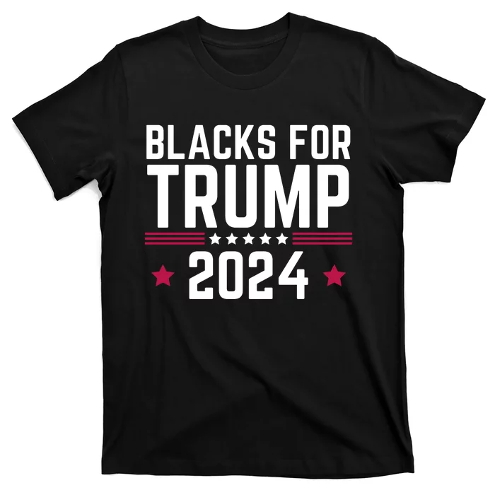 Blacks For Donald Trump 2024 Presidential Election Republican T-Shirt