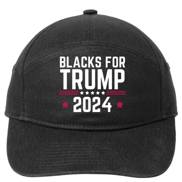 Blacks For Donald Trump 2024 Presidential Election Republican 7-Panel Snapback Hat