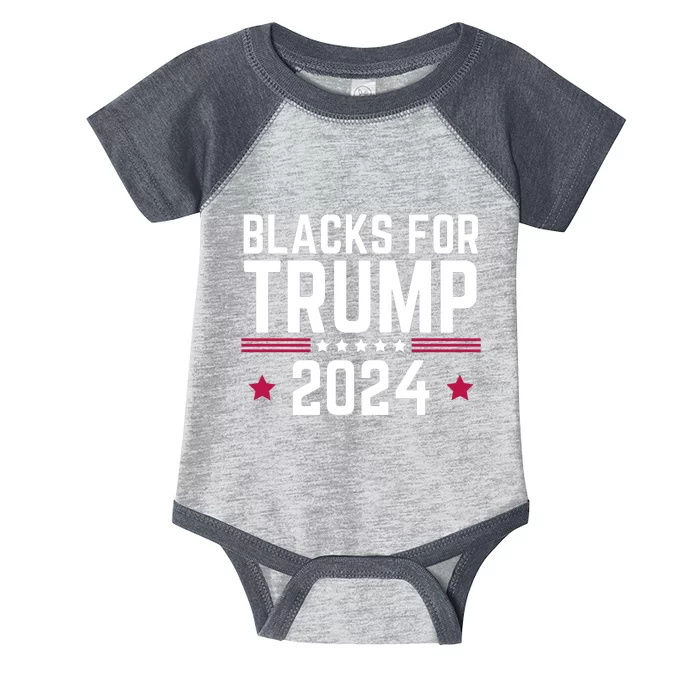 Blacks For Donald Trump 2024 Presidential Election Republican Infant Baby Jersey Bodysuit