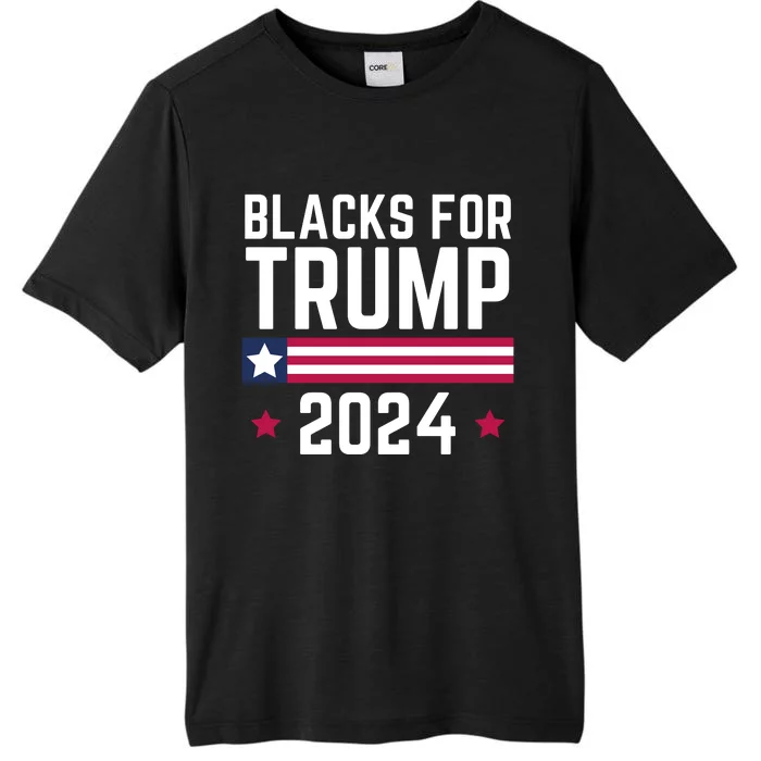 Blacks For Donald Trump 2024 Presidential Election Republican ChromaSoft Performance T-Shirt