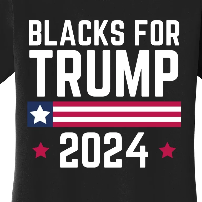 Blacks For Donald Trump 2024 Presidential Election Republican Women's T-Shirt