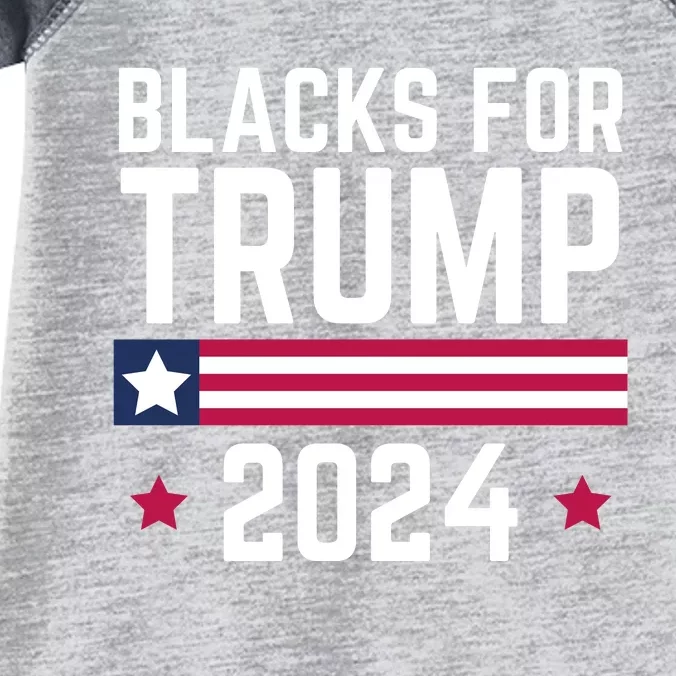 Blacks For Donald Trump 2024 Presidential Election Republican Infant Baby Jersey Bodysuit