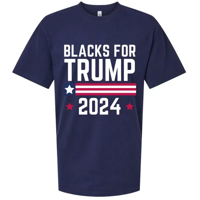 Blacks For Donald Trump 2024 Presidential Election Republican Sueded Cloud Jersey T-Shirt