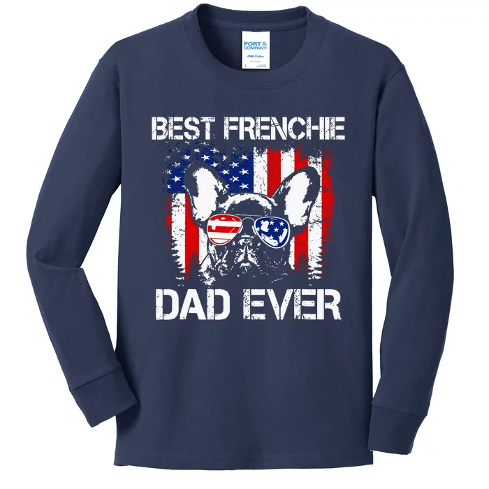 Best Frenchie Dad Ever Kids Long Sleeve Shirt