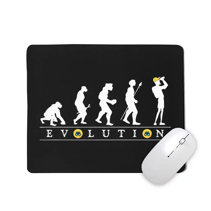 Birdwatcher Funny Evolution Bird Watching for birding birder Mousepad