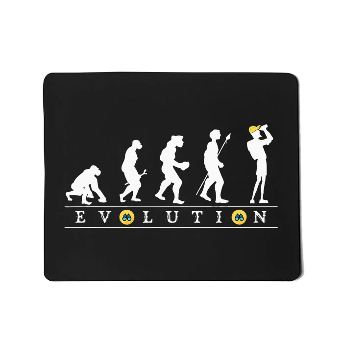 Birdwatcher Funny Evolution Bird Watching for birding birder Mousepad