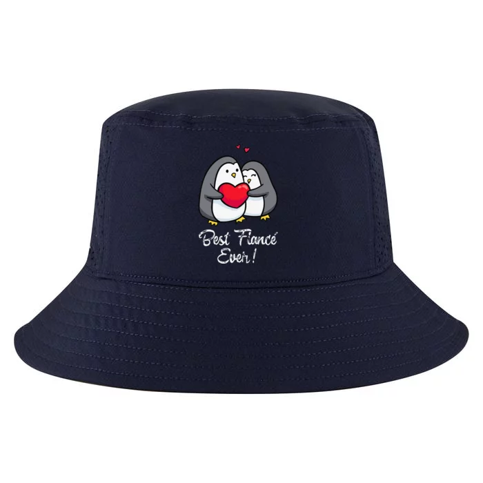 Best Fiance Ever Valentine's Day Gift For Him Cute Penguin Cool Comfort Performance Bucket Hat