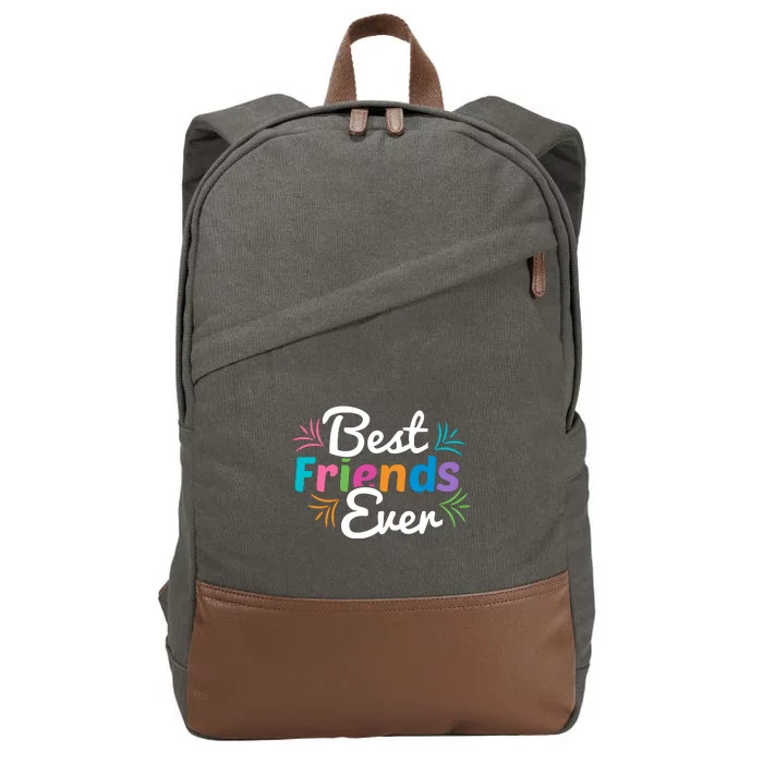 Best Friends Ever Cotton Canvas Backpack