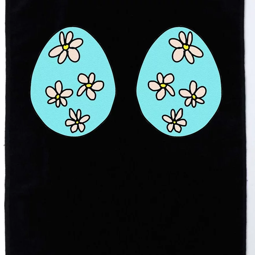 Blue Flowers Easter Eggs Boobs Funny Costume Adult Platinum Collection Golf Towel