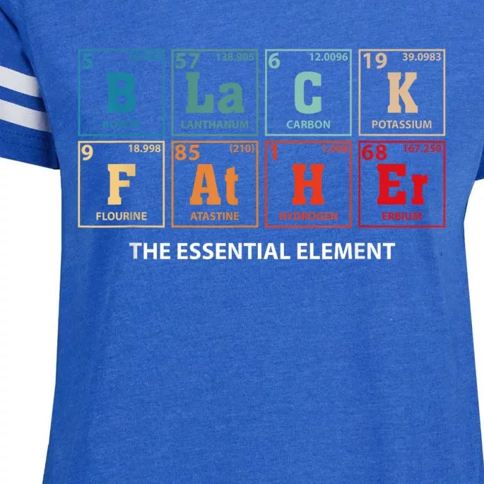 Black Father Essential Element Fathers Day Funny Black Dad Enza Ladies Jersey Football T-Shirt