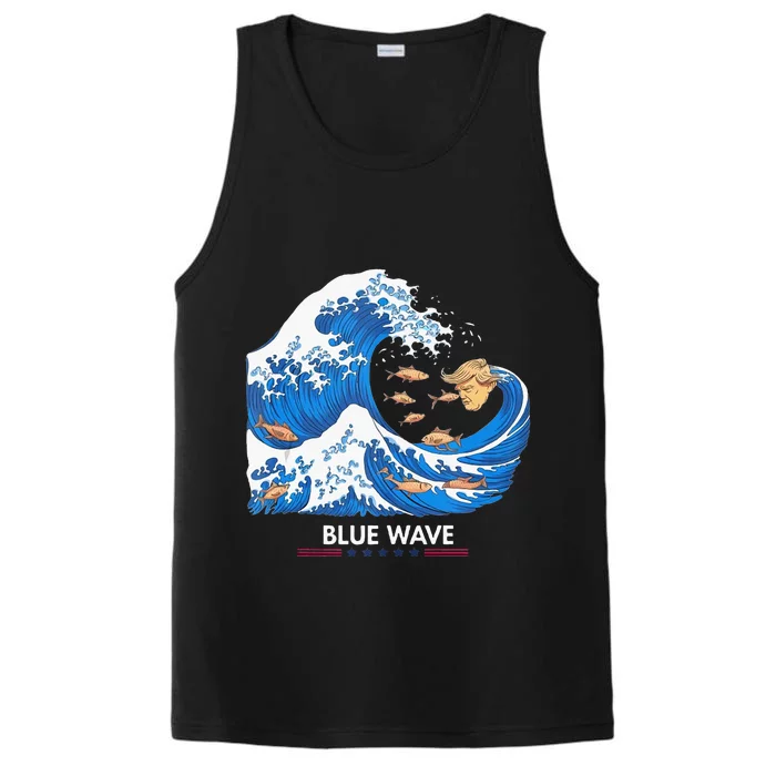 Big Fish Eat Little Fish Trump Hair Performance Tank