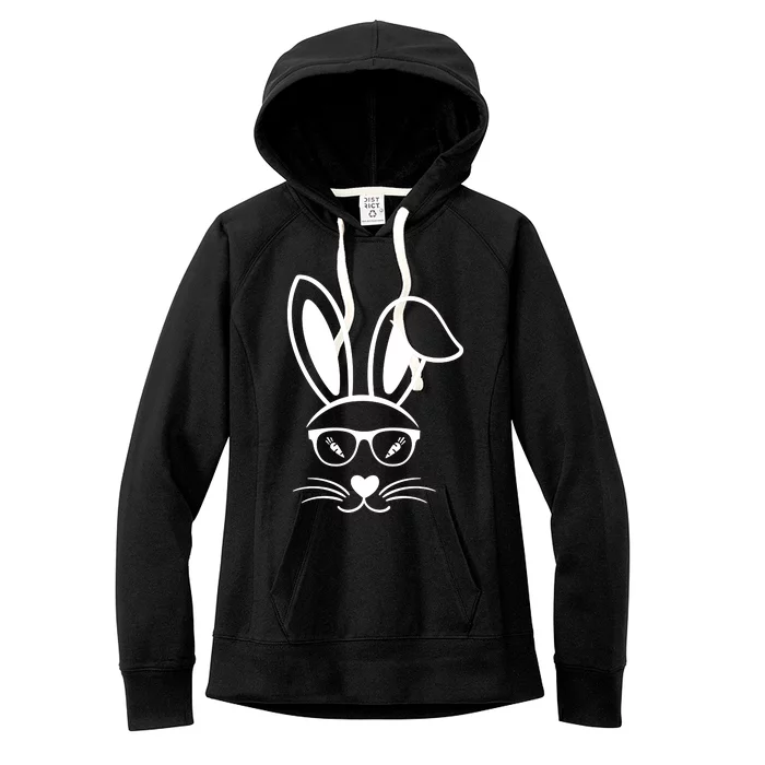 Bunny Face Easter Day Sunglasses Carrot For Women's Fleece Hoodie