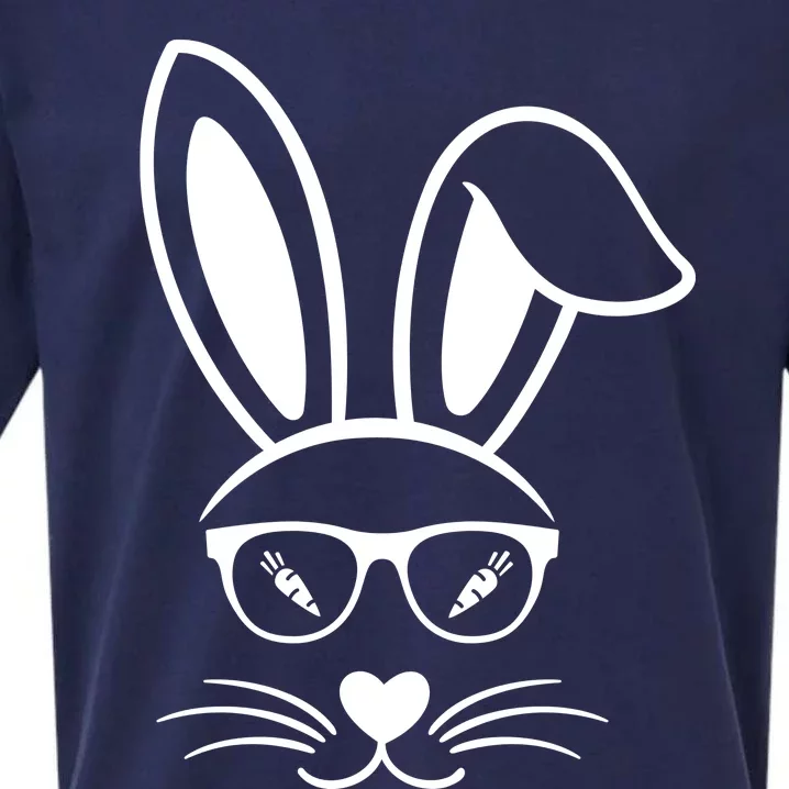 Bunny Face Easter Day Sunglasses Carrot For Sueded Cloud Jersey T-Shirt