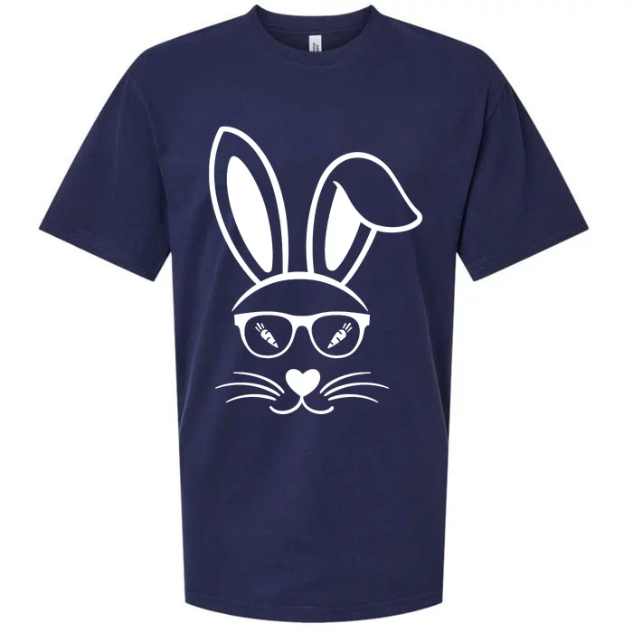 Bunny Face Easter Day Sunglasses Carrot For Sueded Cloud Jersey T-Shirt