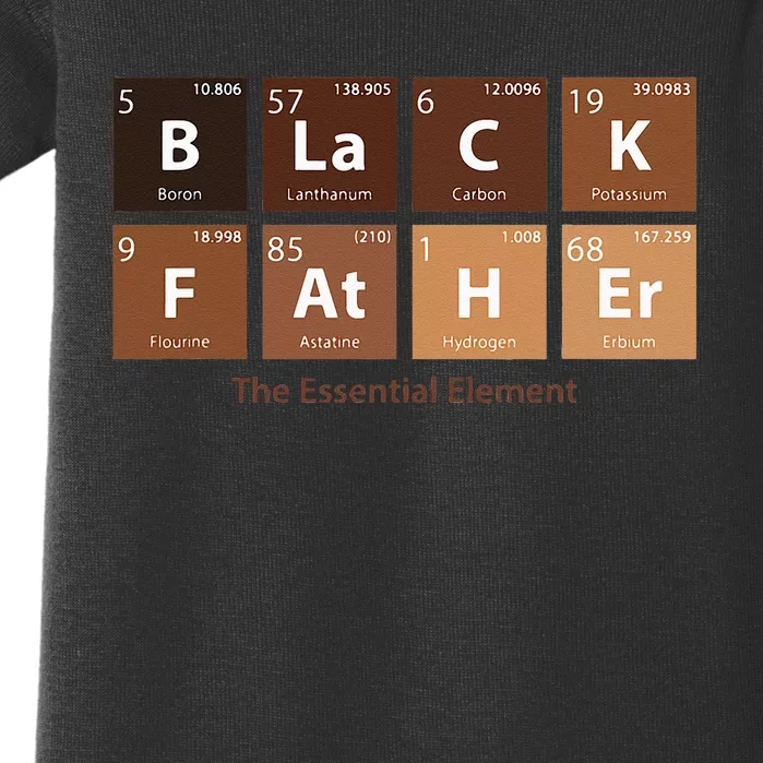 Black Father Essential Element Father's Day Funny Black Dad Baby Bodysuit