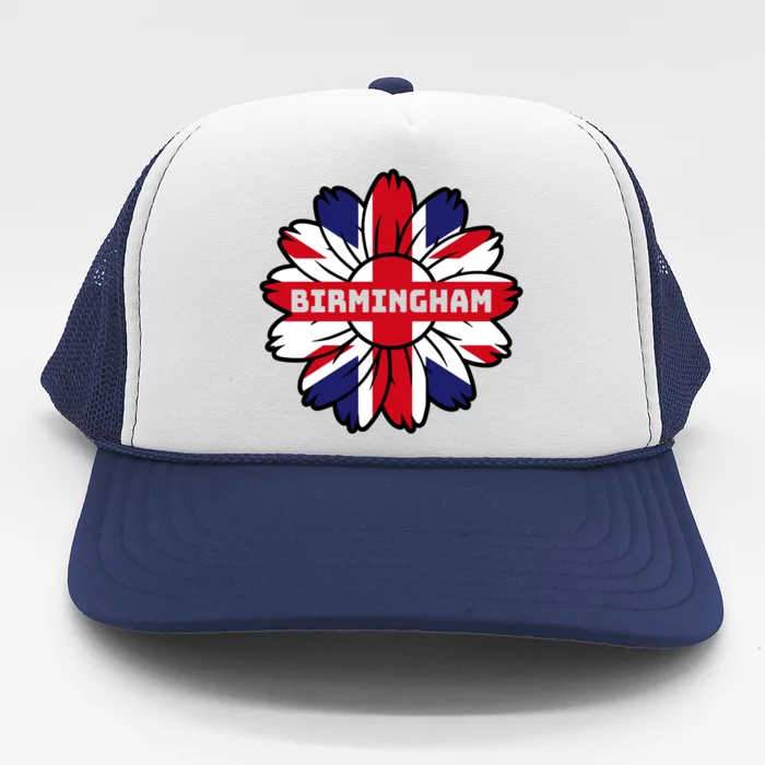 British Flag England Uk Sunflower Birmingham Union Jack Meaningful Gift Trucker Hat