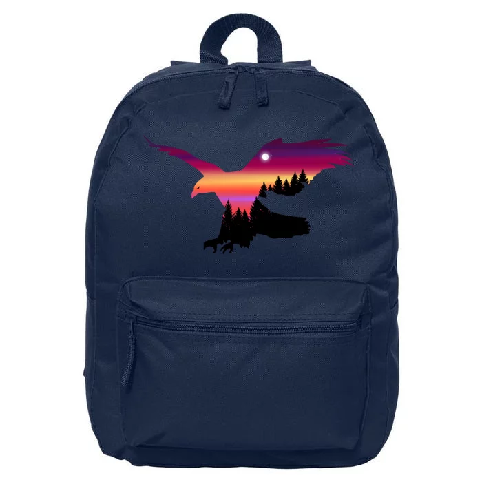 Beautiful Flying Eagle Surreal Sky Silhouette Hoodie 16 in Basic Backpack