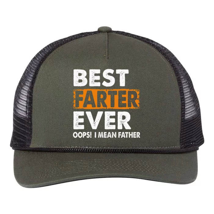 Best Farter Ever I Mean Father Fathers Day Retro Rope Trucker Hat Cap