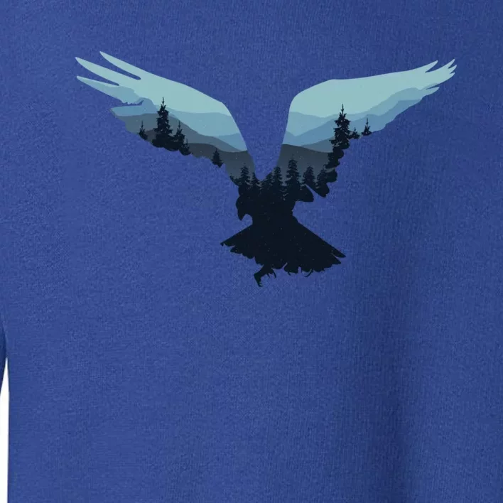 Beautiful Flying Eagle Night Sky Forest Bird Silhouette Cute Gift Toddler Sweatshirt