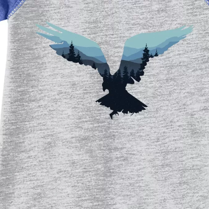 Beautiful Flying Eagle Night Sky Forest Bird Silhouette Cute Gift Infant Baby Jersey Bodysuit