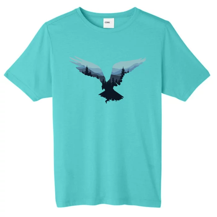 Beautiful Flying Eagle Night Sky Forest Bird Silhouette Cute Gift ChromaSoft Performance T-Shirt