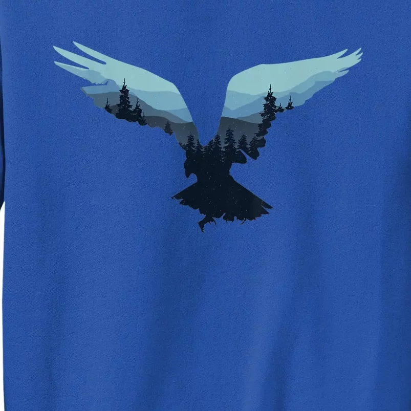 Beautiful Flying Eagle Night Sky Forest Bird Silhouette Gift Sweatshirt