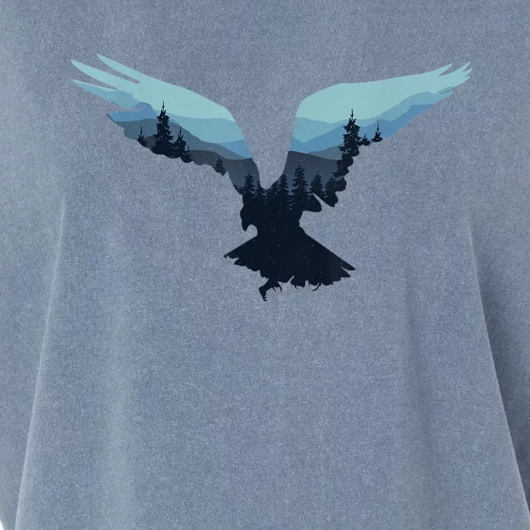 Beautiful Flying Eagle Night Sky Forest Bird Silhouette Gift Garment-Dyed Women's Muscle Tee