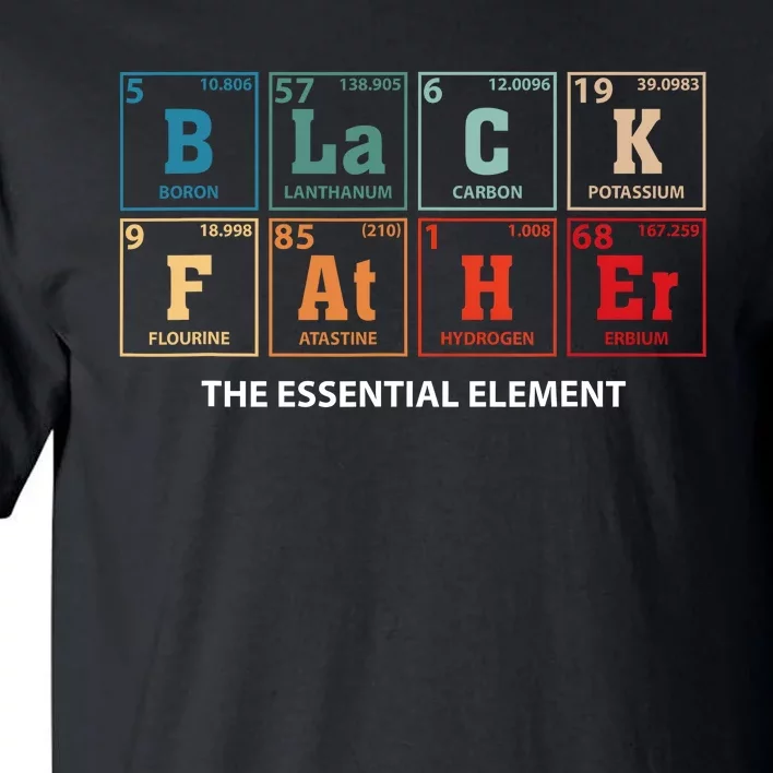 Black Father Essential Element Fathers Day Funny Black Dad Tall T-Shirt