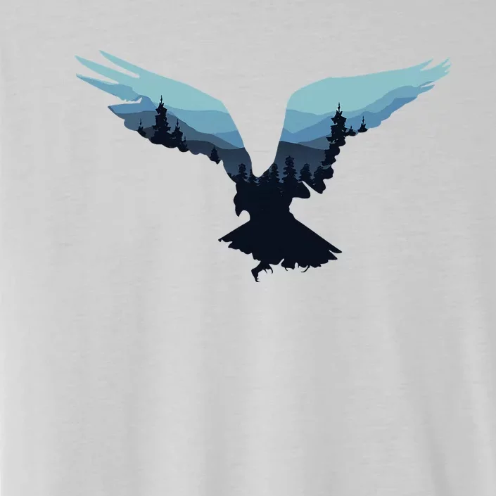 Beautiful Flying Eagle Night Sky Forest Bird Silhouette ChromaSoft Performance T-Shirt