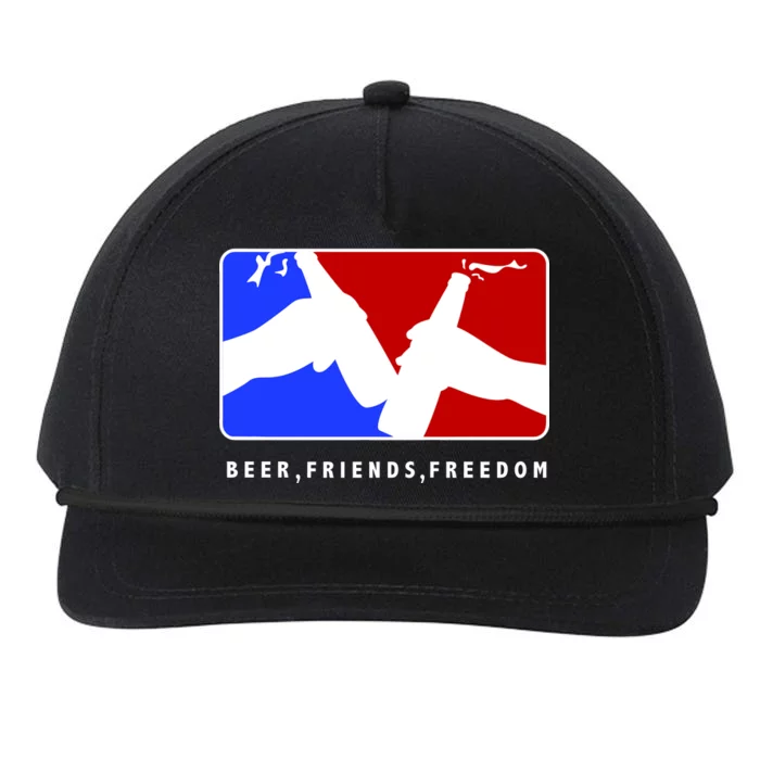 BFF Beer Friends Freedom Snapback Five-Panel Rope Hat