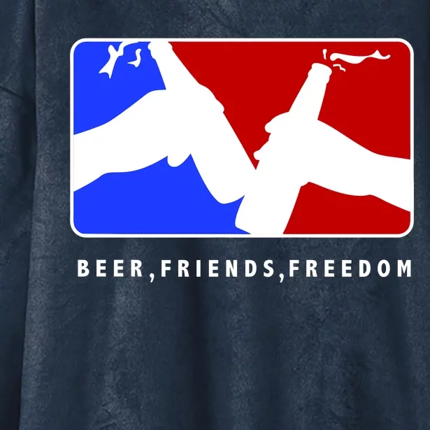 BFF Beer Friends Freedom Hooded Wearable Blanket