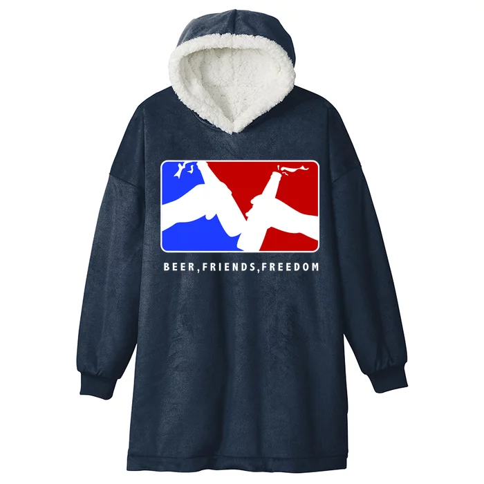 BFF Beer Friends Freedom Hooded Wearable Blanket