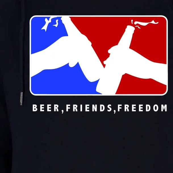 BFF Beer Friends Freedom Womens Funnel Neck Pullover Hood